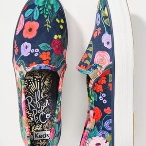 Keds x Rifle Paper Co. Velvet Slip-On Sneakers
